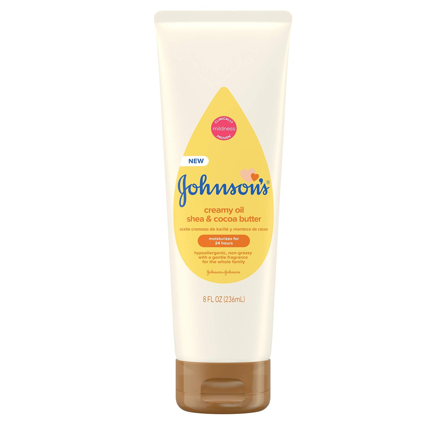 Johnson'S Baby Creamy Oil For Baby With Shea & Cocoa Butter, Moisturizing Body Lotion With Gentle Fragrance, Hypoallergenic, Non