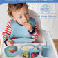 Silicone Baby Feeding Set, 10 Pcs Baby Led Weaning Supplies With Suction Bowl Divided Plate Adjustable Bib Soft Spoon Fork Snack