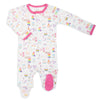 Magnetic Me Footie Pajamas 100% Organic Cotton Baby Girls Sleepwear Quick Magnetic Fastener Sleeper Rainbow Sprinkles 18-24 Mont