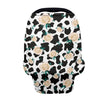 LedBack Flower Cow Print Stretchy Car Seat Cover for Babies,Nursing Cover Breastfeeding Cover,Soft Breathable Baby Carseat Canop