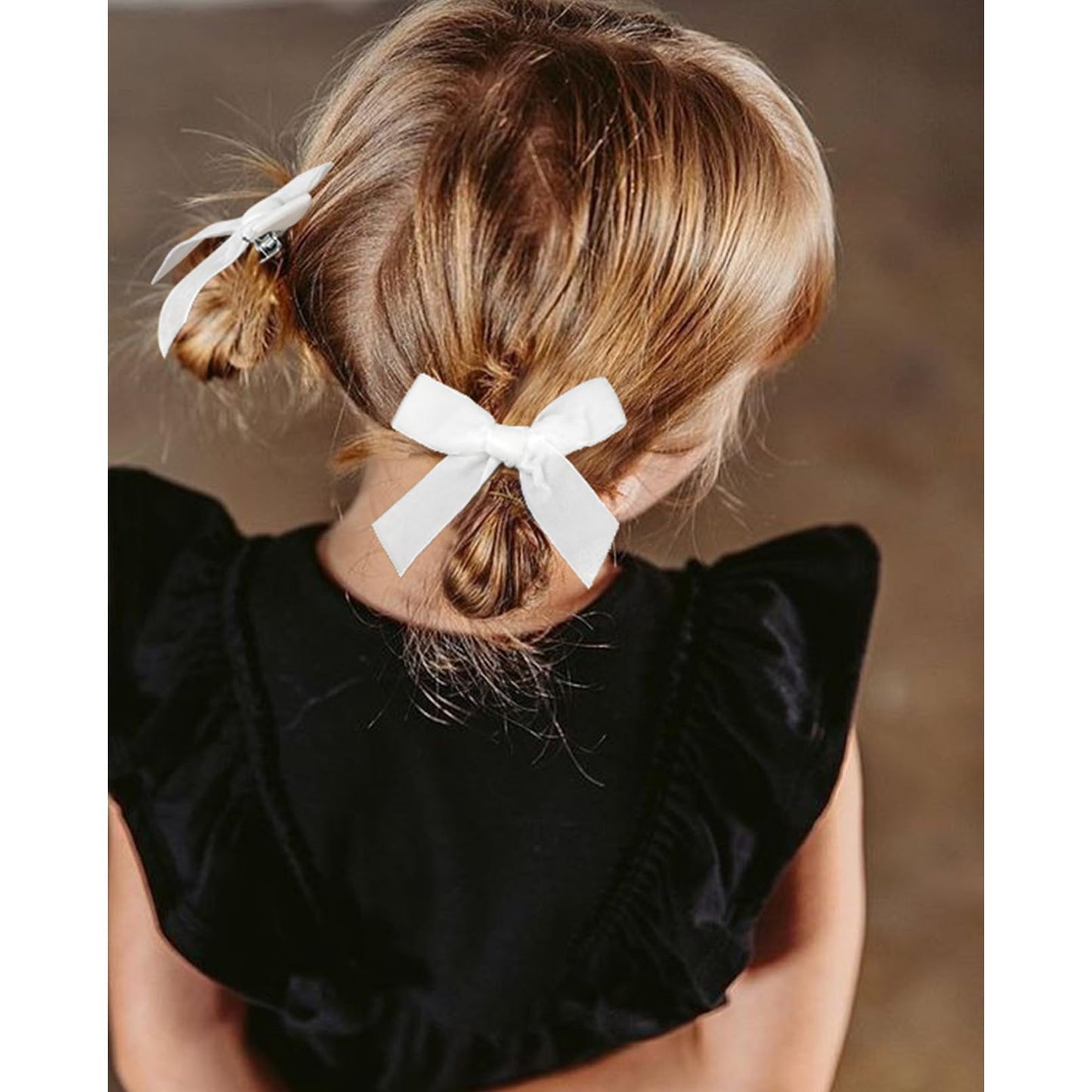 Deeka White Hair Accessories Set - 15 Pieces Uniform Bows, Clips, Headband, And Ties For Little Toddler Girls