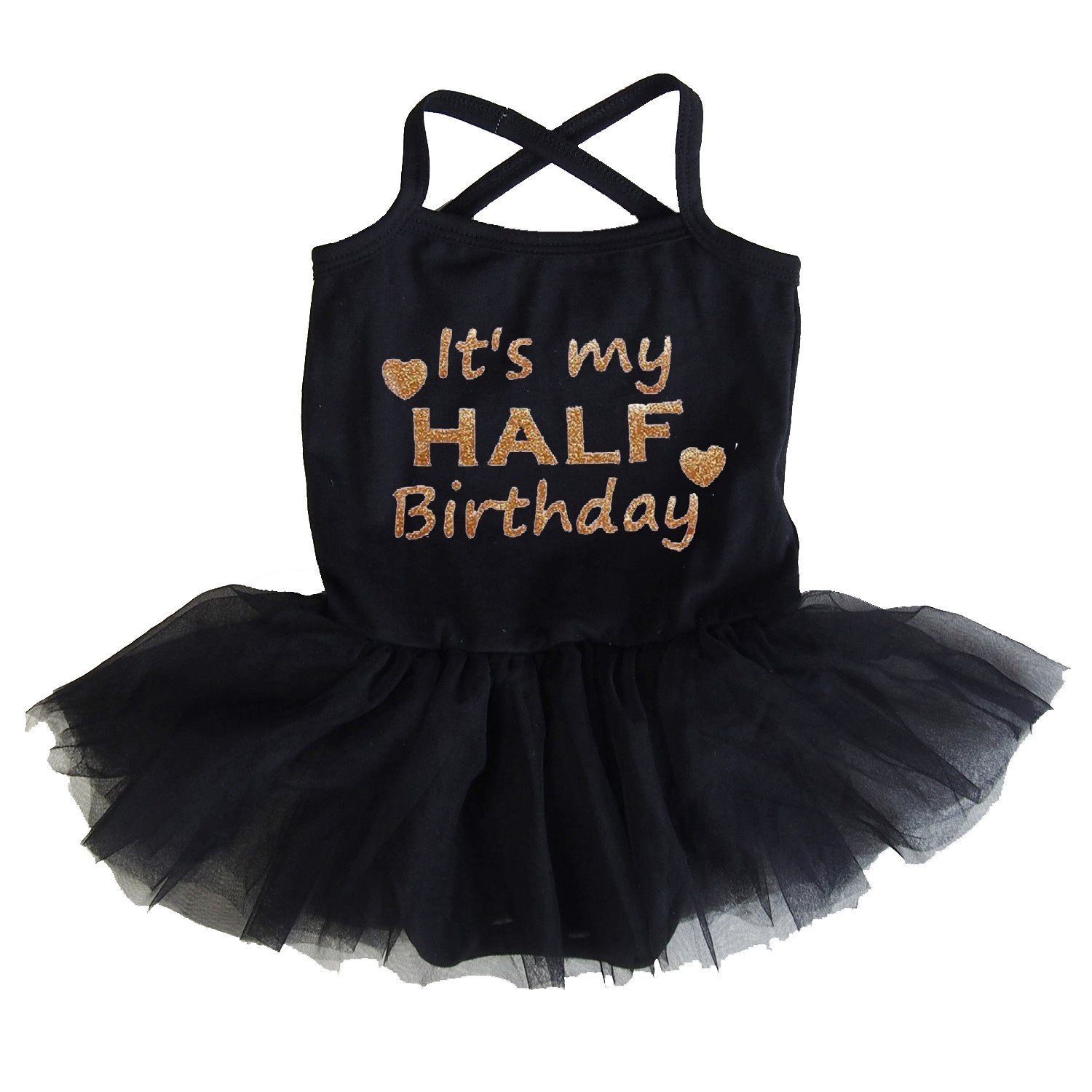 Kirei Sui Baby Half Birthday Dress 1/2 Tutu Bodysuit Dress M Black