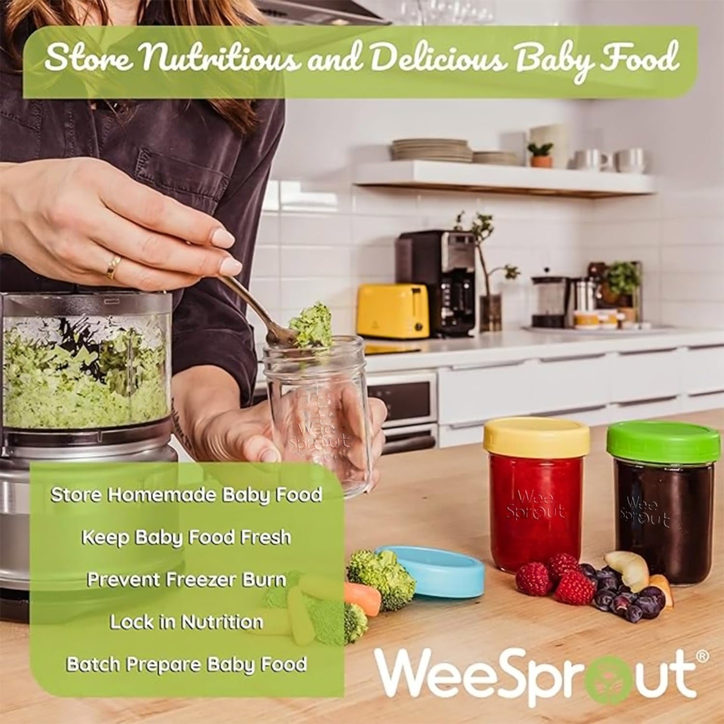 Weesprout Glass Storage Jars 2022 (4 Ounce, 8 Ounce, Matte Variety)