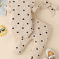Fullfamous Infant Baby Girl Clothes Outfits,Spring Summer Romper And Pant Set 6-9 Months Ecru Heart