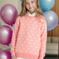 Boboyoyo Girls Sweaters Cotton Kids Heart Sweater Valentine Holiday Pullover Teen Clothes Crew Neck Knit Top Long Sleeve Pink