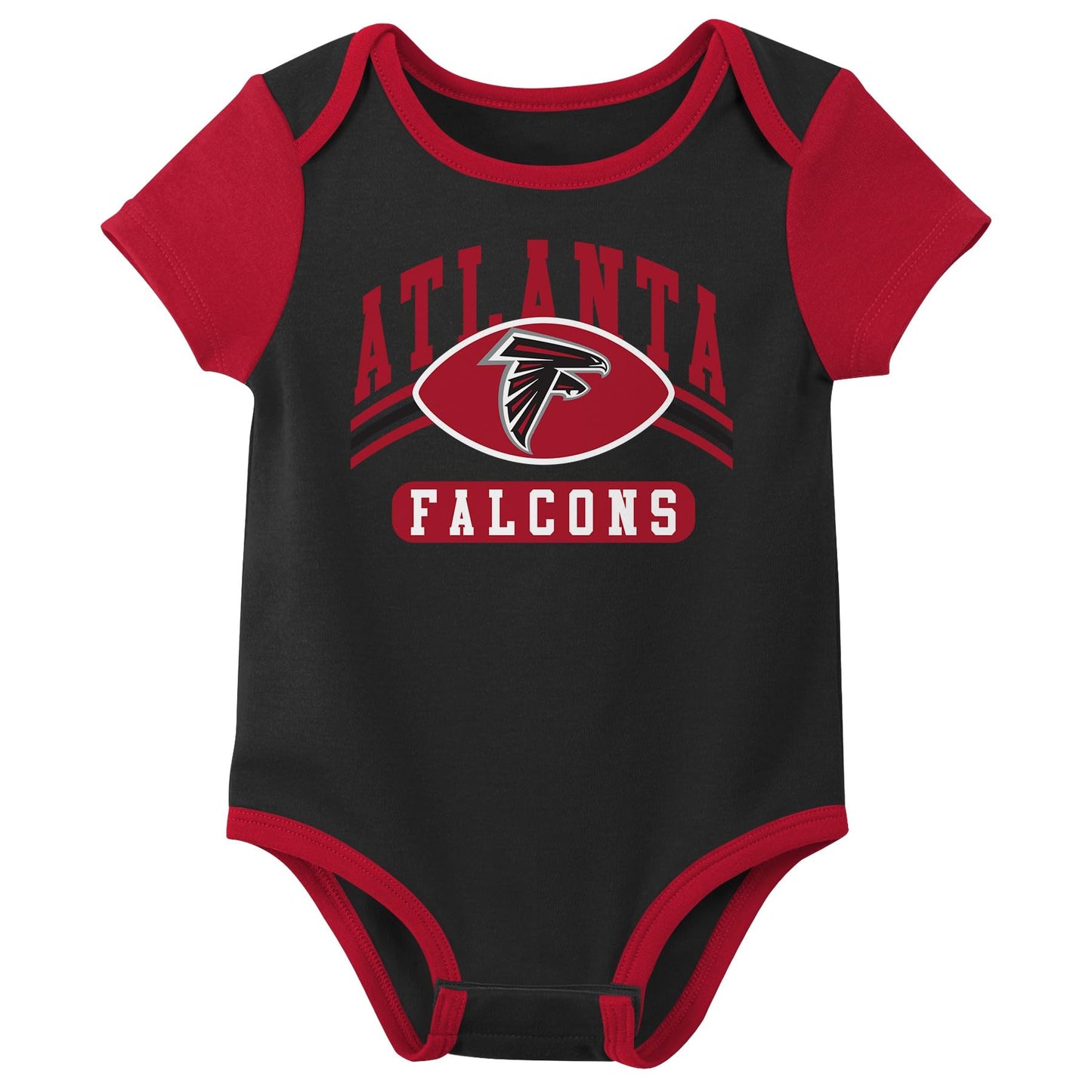 Outerstuff Nfl Newborn Baby And Infant Short Sleeve Bodysuit Variety 3-Pack - Atlanta Falcons, 6-9M