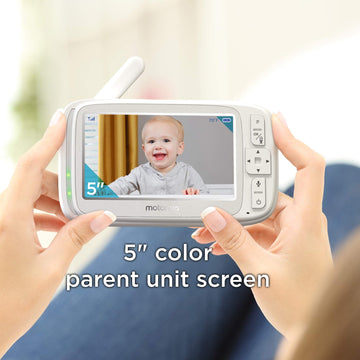 Motorola Comfort 50-2 Video Baby Monitor 5' Lcd Color Display And 2 Cameras With Digital Zoom, Two-Way Audio, Infrared Night Vi