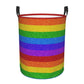Pevtufa Colorful Glitter Rainbow Foldable Laundry Basket Organizer,Fabric Clothes Toy Storage Basket Nursery Hamper Storage Bin 