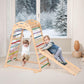 Cosyland Indoor Playground Jungle Gym Playset For Kids, 7 In 1 Climbing Toys For Toddlers With Slide And Beech Hanging Ring,Quic
