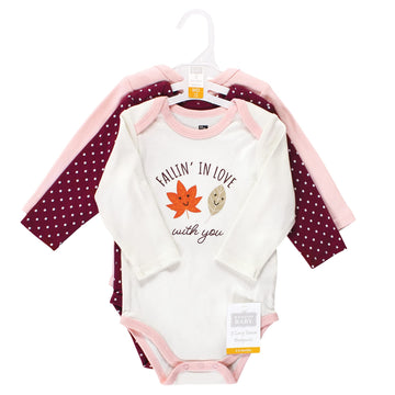 Hudson Baby Unisex Baby Cotton Long-Sleeve Bodysuits, Fall, 9-12 Months