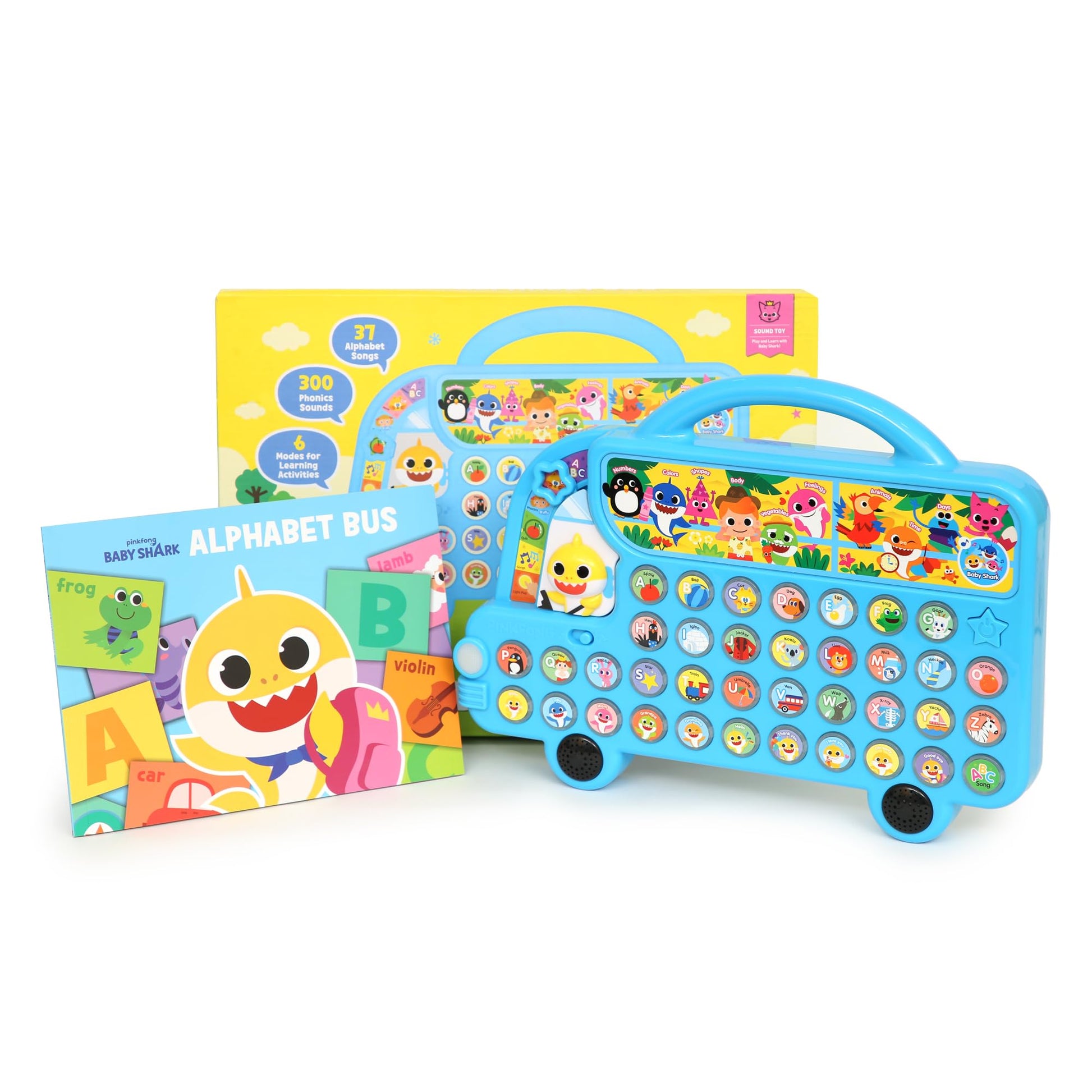 Pinkfong Baby Shark ABC Alphabet Bus Sound Pad | Baby Shark Toys, Baby Shark Books | Learning & Education Toys | Interactive Bab