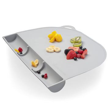 Upwardbaby Silicone Placemats For Toddlers- Suction Baby Placemat For Restaurants & Home With Food Catching Pockets For Dining T