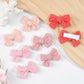Baby Bows For Girls,Fully Lined 2 Inches Pinky Hair Bows Ponytail Pigtail Bows With Alligator Clips Hair Accessories For Toddler