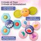 Kayle Spinning Top Sensory Toys For Toddlers - Suction Cup Baby Sensory Toy With Rattle - Bath Time & Playtime Fun -Ocean Animal