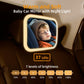 Baby Car Mirror With Light, 3000Mah Rechargeable, Shatterproof, Adjustable Rear-Facing Infant Mirror For Car Seats, Wide View, 3