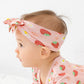 Little Jamjams Stretchy Ultra-Soft Knit Baby Bow Headband Hair Bands Top Knot Head Wraps - Strawberry Sweetie Pink