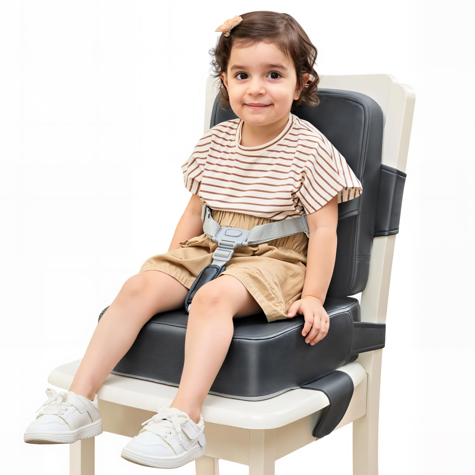 HOMEAL Booster Seat for Kitchen Chair - Toddler Booster Seat for Dining Table - Dining Seat with Adjustable Straps - Non-Slip Ba