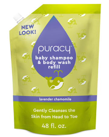 Puracy Shampoo & Body Wash For Children - Perfect Skin, Pure Ingredients - With 12 Fruit & Vegetable Extracts For Silky Smooth S