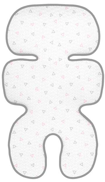 Manito Clean Basic 3D Mesh Seat Pad/Cushion/Liner For Stroller And Car Seat (Triangle Pink)