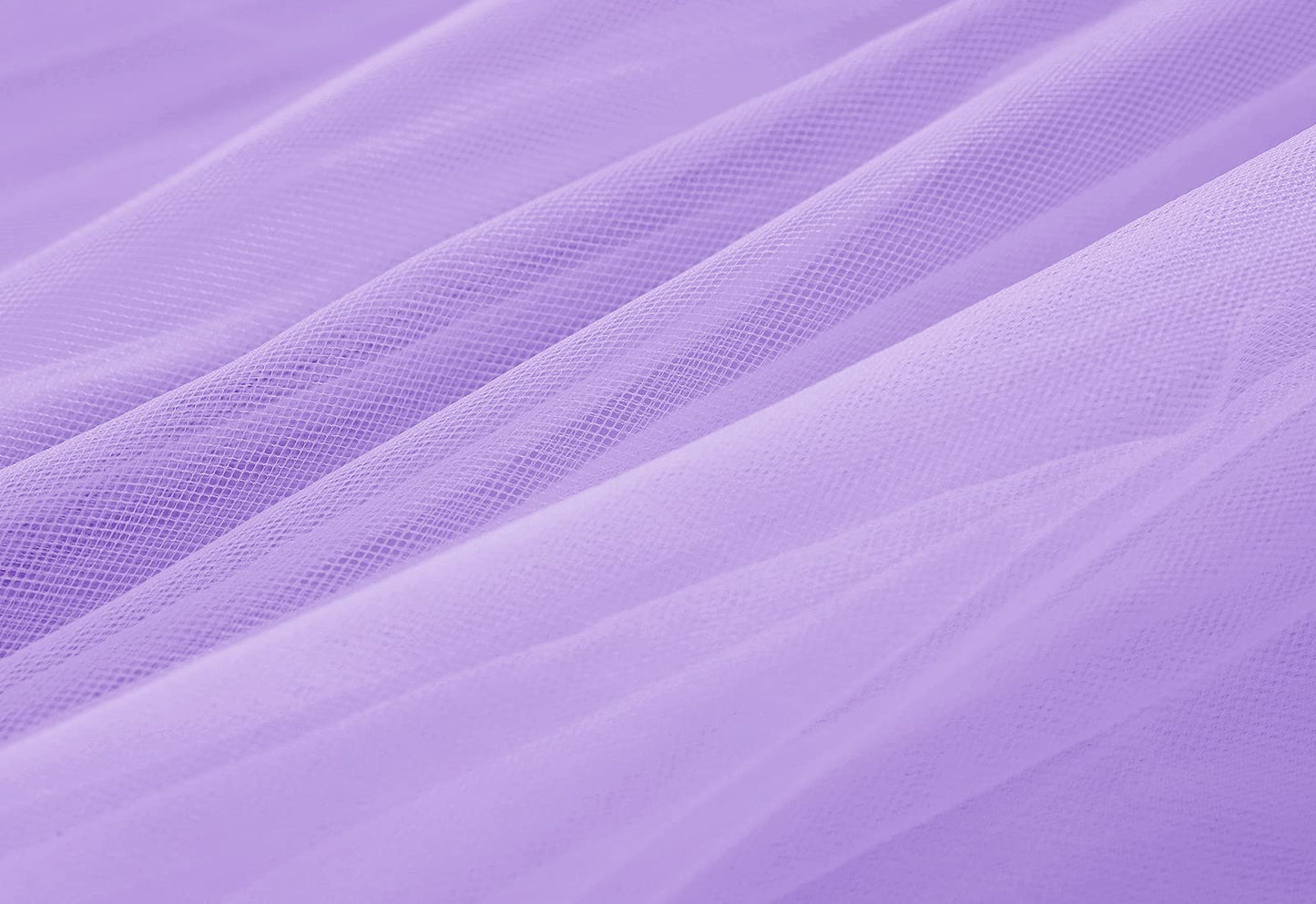 Lyxiof Girls Tutu Dress Casual Tulle Summer Solid Color Ruffle Sleeve Dress Purple 90Cm