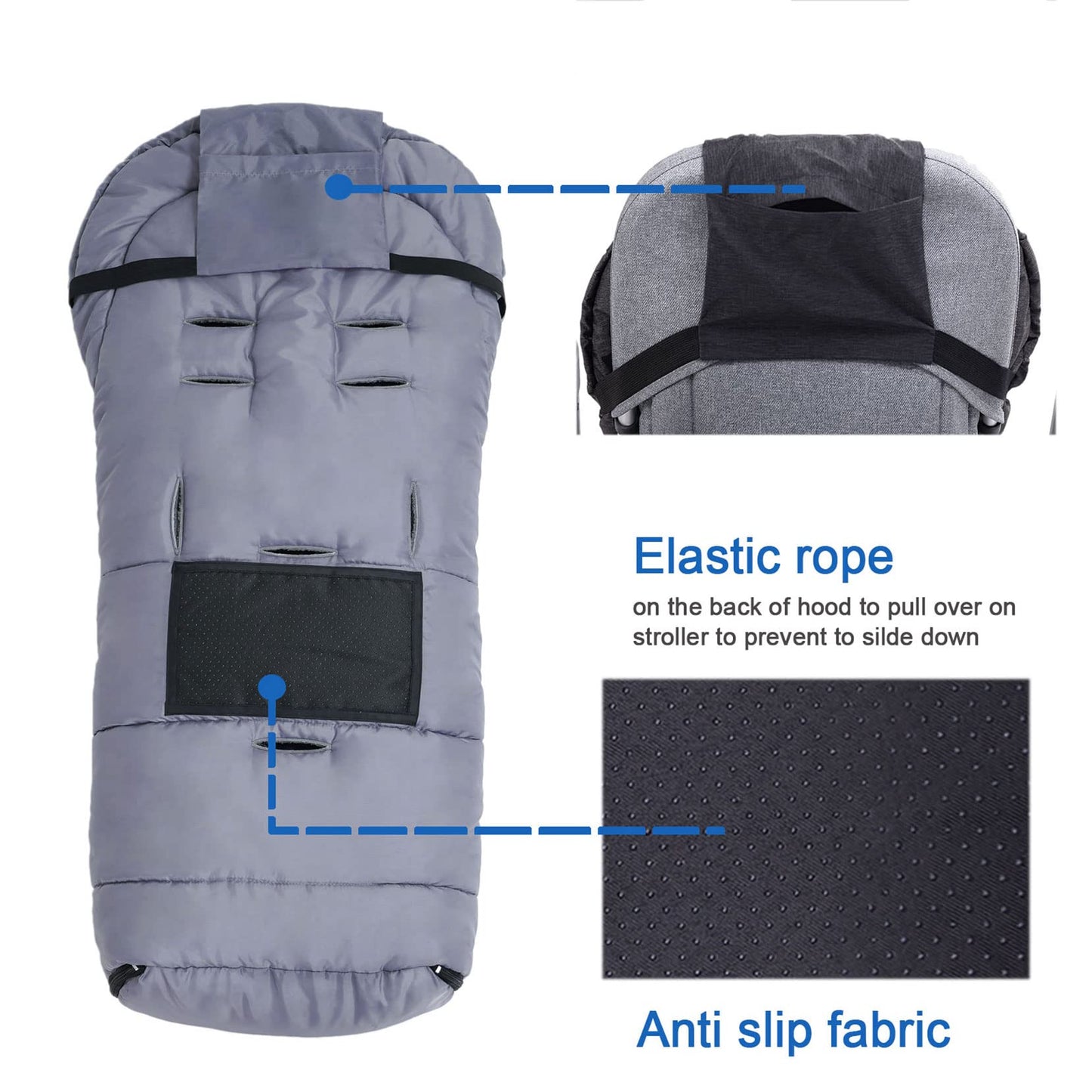 Yobee Winter Outdoor Tour Waterproof Stroller Bunting Bag, Warm and Comforatble Stroller Footmuff, Toddler Universal Stroller Sl