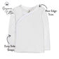 Honestbaby Unisex Baby 3-Pack Organic Cotton Long Sleeve Side-Snap Kimono Tops And Toddler T Shirt Set, Bright White, Newborn Us