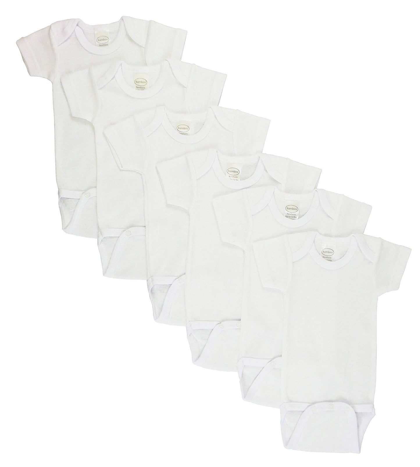 Bambini Girls Printed Short Sleeve 6 Pack