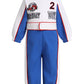 Fast One Birthday Outfit Baby Boy Race Car Outfit Race Car Driver Jumpsuit 2nd Cake Smash Photo Shoot Outfits Blue and white 2 Y