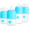 Popyum Blue Formula Making Baby Bottle Starter Set, 4 Bottles, 2X 5Oz Bottles With #1 Slow Flow Nipples + 2X 9Oz Bottles With #2