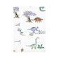 Hudson Baby Unisex Baby Cotton Flannel Burp Cloths 7-Pack, Boy Dino World, One Size