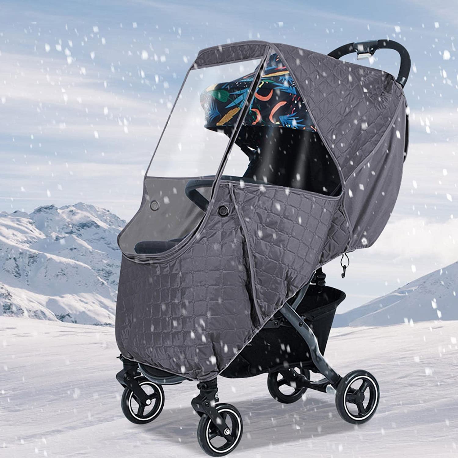 Baby Stroller Cold Weather Shield Winter Universal Windproof Stroller Rain Cover Protection Travel Baby Pram Rain Cover Pushchai