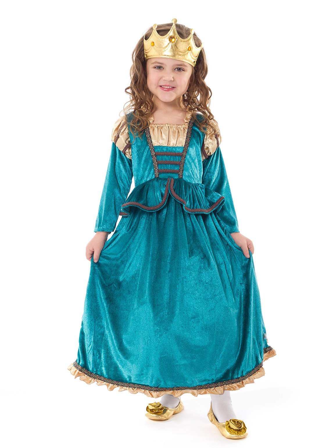 Little Adventures Medieval Princess Dress Up Costume (Small Age 1-3) - Machine Washable Child Pretend Play And Party Dress With