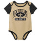 Outerstuff Nfl Newborn Baby And Infant Short Sleeve Bodysuit Variety 3-Pack - New Orleans Saints, 6-9M