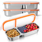 Juome Stainless Steel Snack Containers (3 Pack 2 Compartment)