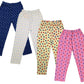IndiWeaves Girls Cotton Pajama Pants Pack of 4 | Regular Fit All Over Printed Pyjamas | Soft Breathable Nightwear & Lounge Pants