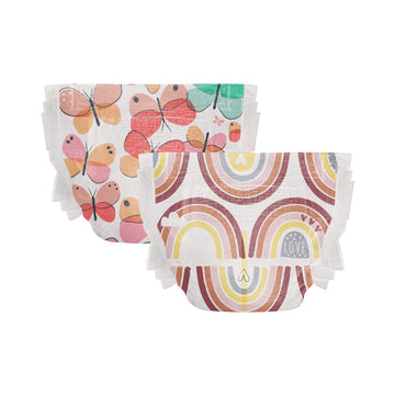 The Honest Company Clean Conscious Diapers For Sensitive Skin | Hypoallergenic, Fragrance Free | Girl Prints | Club Box, Size 5