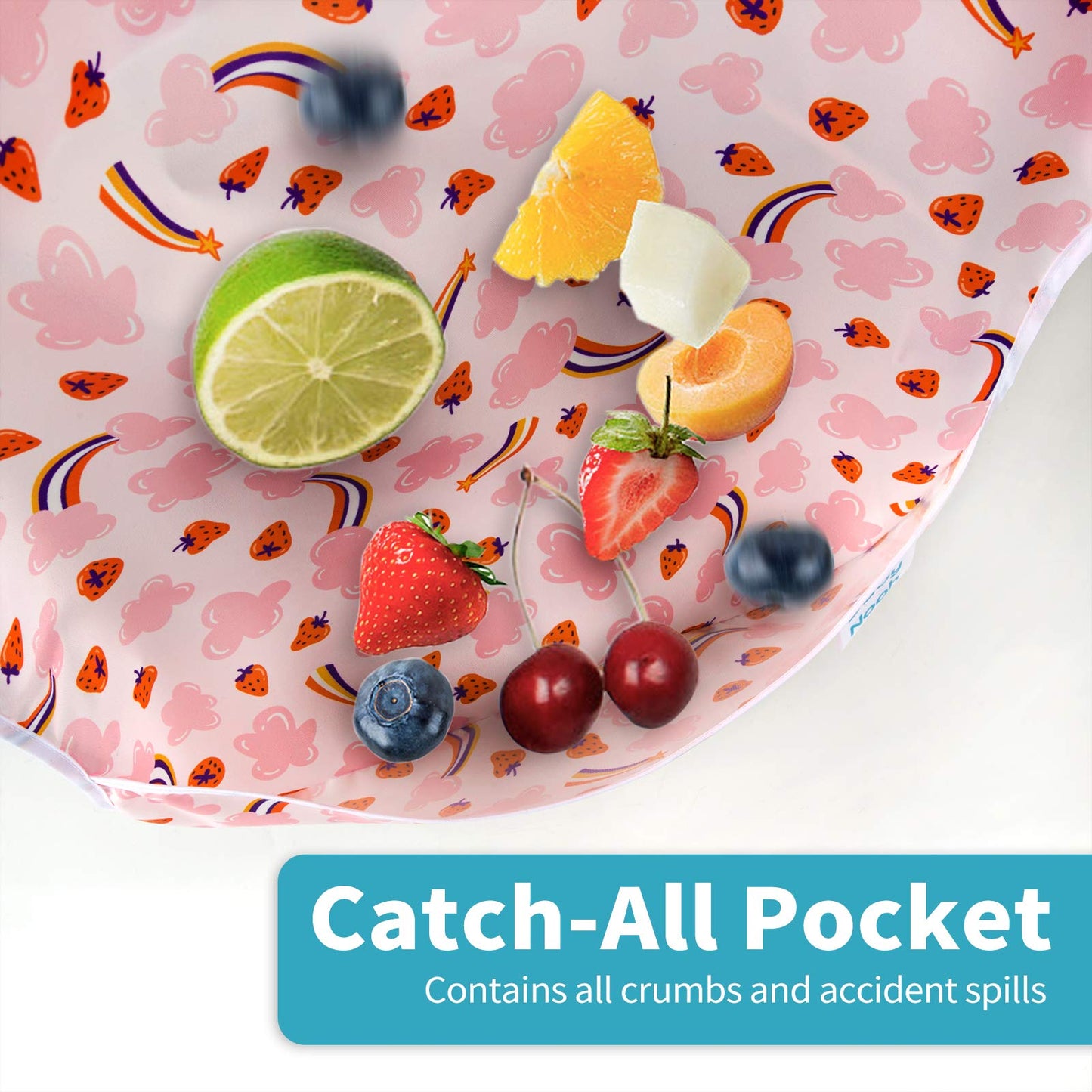 3 Pcs Waterproof Baby Bibs | Long Sleeves Weaning Smock Bib With Food Catcher Pocket For Toddler Eating | Baby Led Weaning | Ful