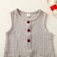 Arleysh Newborn Infant Unisex Baby Boy Girl Button Solid Romper Bodysuit One Piece Jumpsuit Outfits Clothes (Grey, 18-24 Months)
