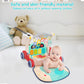 Pakoo Baby Play Mat Gym, 2 In 1 Baby Walker Tummy Time Activity Mat With 5 Infant Sensory Toys, Music And Lights Floor Play Mat