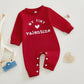 Bemeyourbbs Newborn Baby Boy Fall Winter Clothes Button Long Sleeve Romper Jumpsuit Cute Infant One Piece Outfit (Heart My Tiny