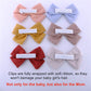 Baby Girls Linen Bow Hair Clips Toddler Infant Fully Lined Clips Little Girls Hair Bow Barrettes White Blue Khaki Accessories Pa