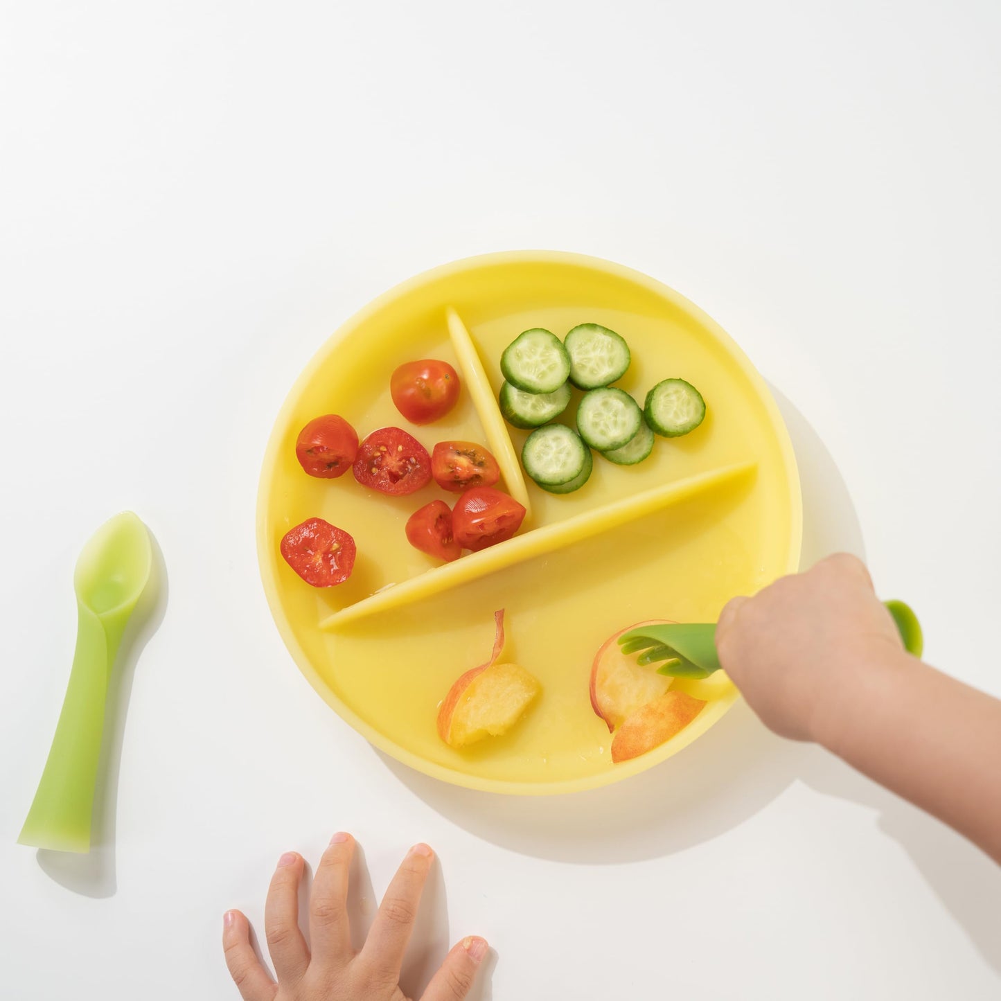 Olababy 100% Silicone Suction Plate | Toddler Plates With Suction | Divided Plates For Kids | Self Feeding Baby Essentials | Bab