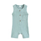 Iddolaka Newborn Summer Baby Boy Girl Sleveless Romper Bodysuit Jumpsuit Playsuit One Piece Outfit Clothes (A-Light Green, 0-6 M
