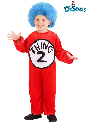 Elope Dr. Seuss Thing 1 And Thing 2 Costume For Toddlers 2T/4T