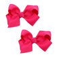 Koolgil Baby Girl's 2Pcs Cute 3 Inch Pure Color Bow-knot Hair Clip for Photography Travel Daily Life (Fuchsia)