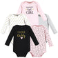 Hudson Baby Unisex Baby Cotton Long-Sleeve Bodysuits, Girl Daddy, 12-18 Months