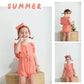 Younger Tree Toddler Baby Girl Ruffled Sleeveless Romper Casual Summer Jumpsuit Cotton Linen Clothes (Button-Pink, 0-3 Months)