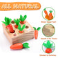Montessori Toys for 1 Year Old, Carrots Harvest Wooden Baby Toys for 6-12 Months Educational Shape Sorting Matching Toys for Tod