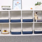 Bidtakay Small Canvas Storage Baskets With Handles [6 Pack] Navy Blue Storage Baskets Fabric Storage Bins 11.8 X 7.8 X 5 Inches