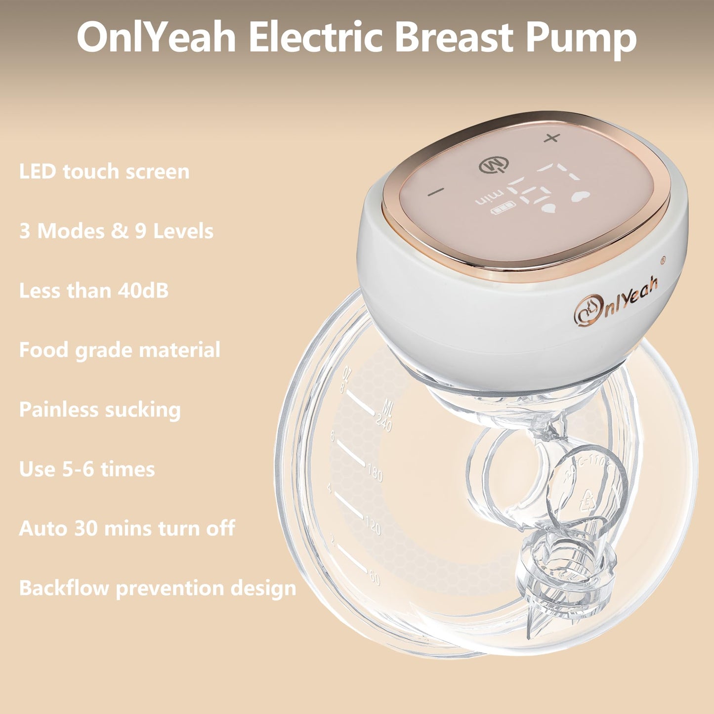 Hands Free Breast Pump, Wearable Breast Pump Portable Breast Pump Electric Breast Pump Hands Free,3 Modes-9 Levels Painless Low